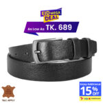 Classic Black Leather Belt For Men SB-B210