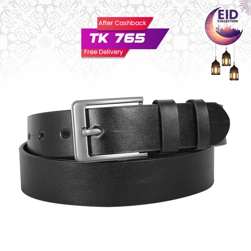 Classic Black Leather Belt For Men SB-B213