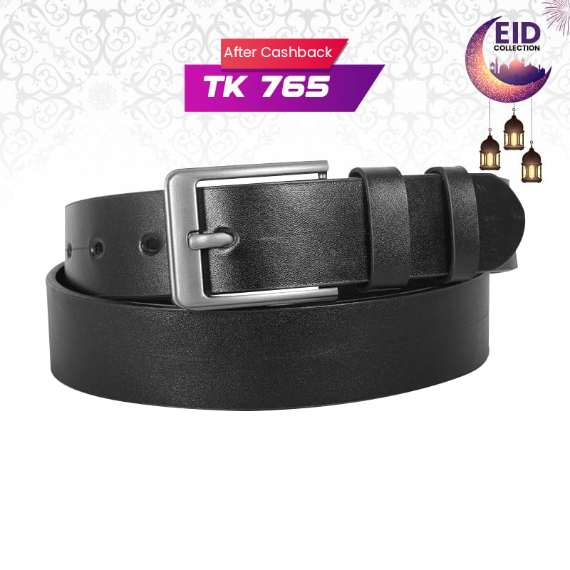 Classic Black Leather Belt For Men SB-B213