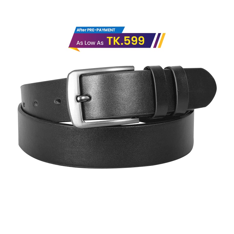 Classic Black Leather Belt For Men SB-B213