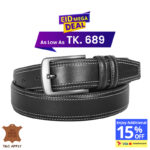 Classic Black Leather Belt For Men SB-B214