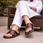Cross-Strap Leather Sandal For Men SB-S1058