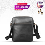 Black Leather Messenger Bag SB-MB77