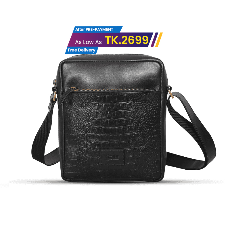 Crocodile Texture Leather Messenger Bag SB-MB78