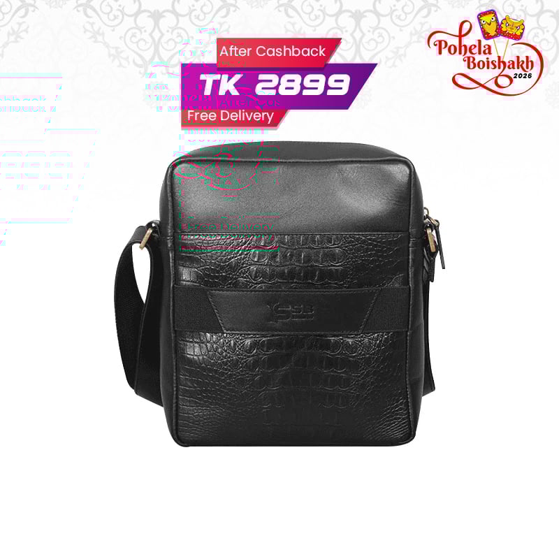 Crocodile Texture Leather Messenger Bag SB-MB78