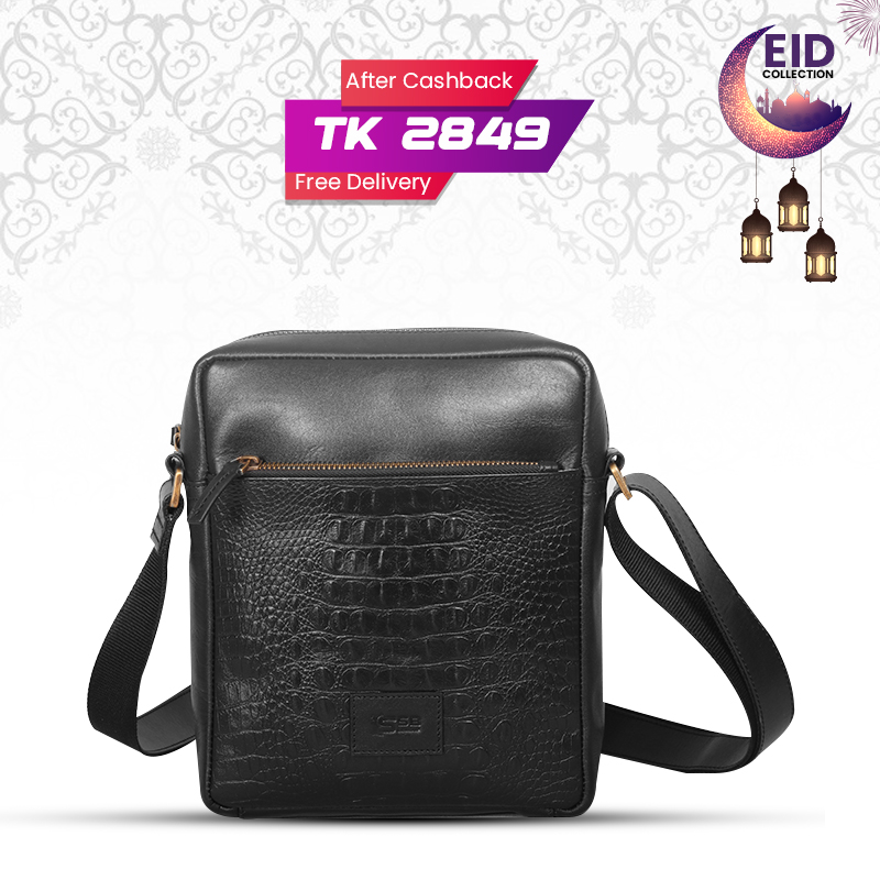 Crocodile Texture Leather Messenger Bag SB-MB78