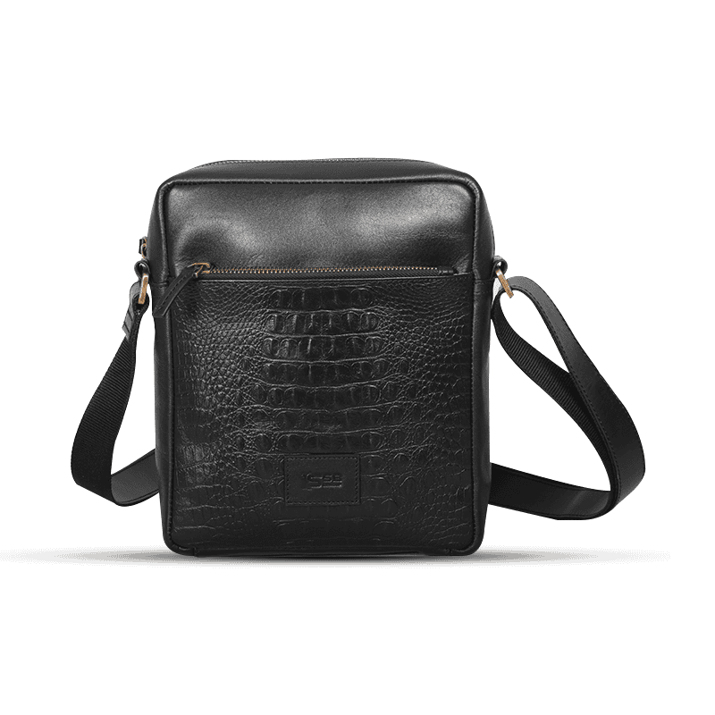 Crocodile Texture Leather Messenger Bag SB-MB78