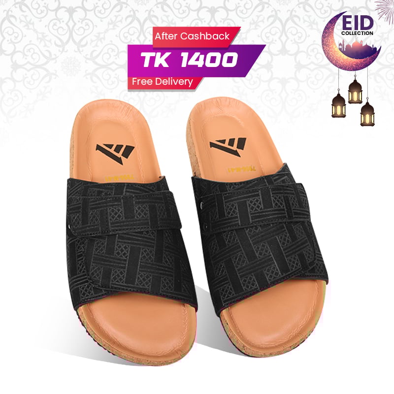 Textured Pattern Slide Sandal For Men MF14