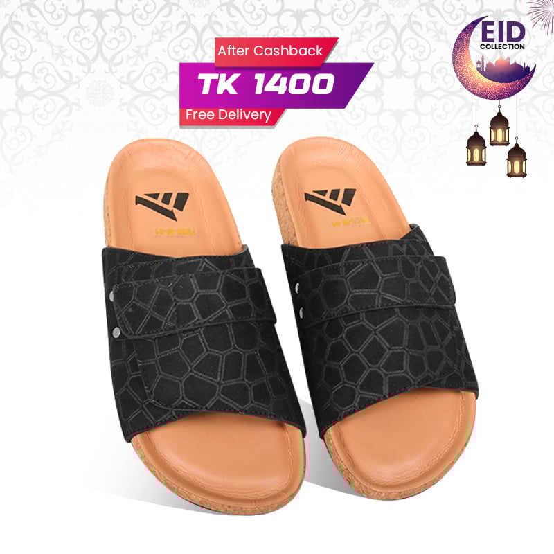 Textured Pattern Slide Sandal For Men MF16