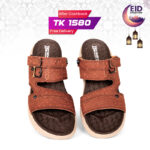 Textured Brown Leather Sandal For Men SB-S1046
