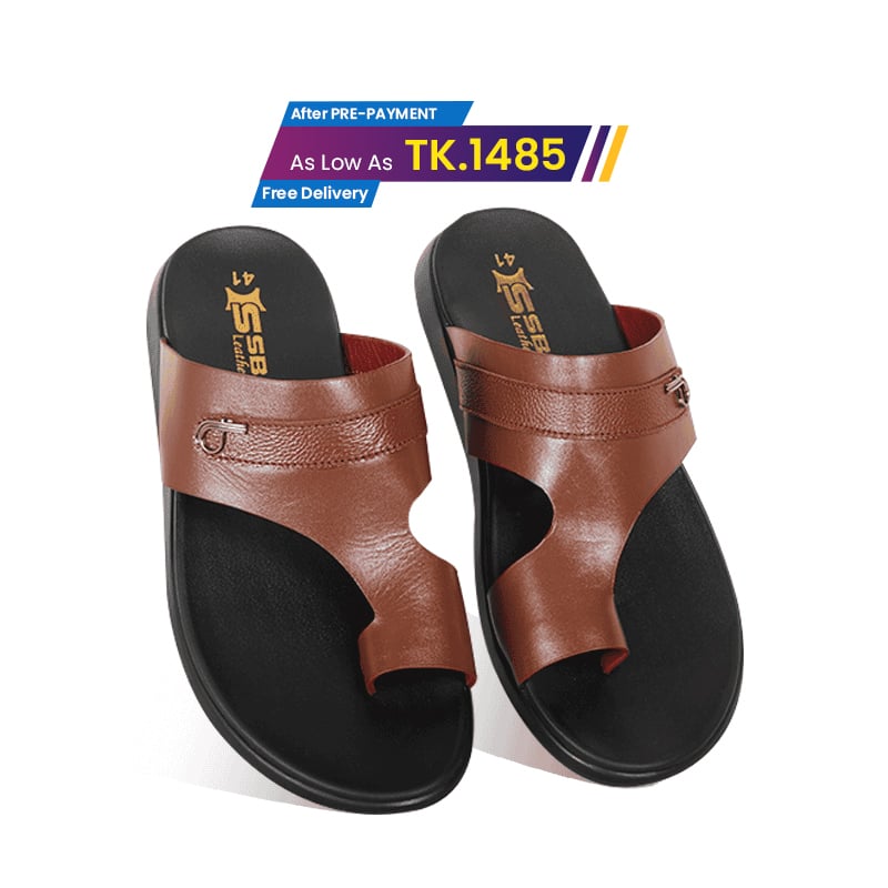 Leather Comfort Slide Sandal For Men SB-S1049