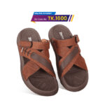Nubuck Leather Crisscross Strap Sandal SB-S1053