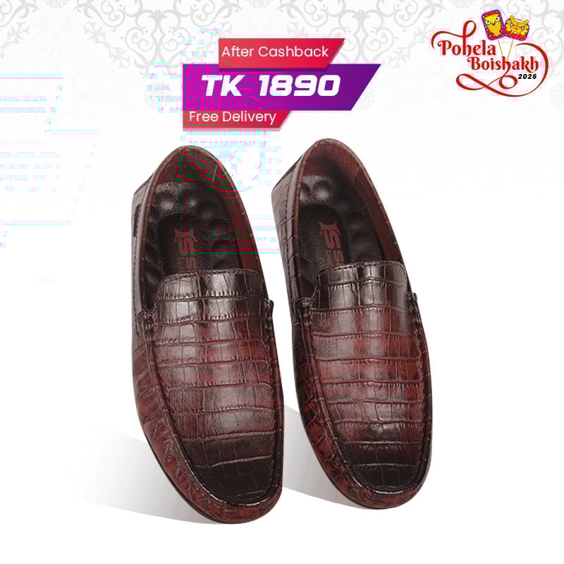 Crocodile Pattern Leather Loafer SB-S1085