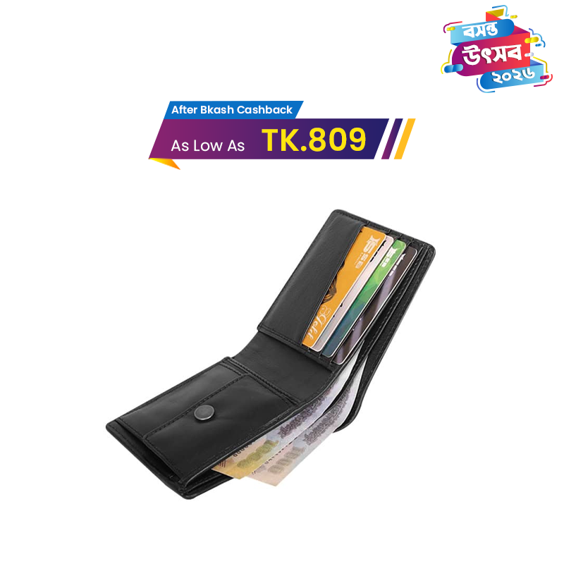 Black Elegance Leather Wallet For Men SB-W243