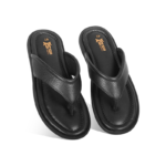 Classic Black Genuine Leather Sandal SB-S1068