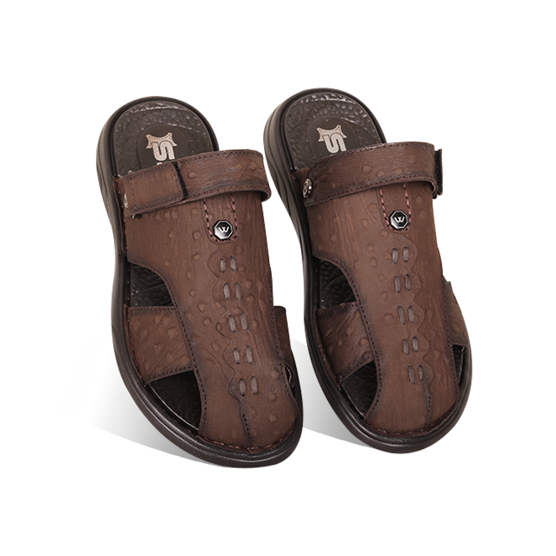 Textured Leather Sandal For Men SB-S1090
