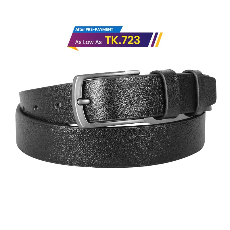 Classic Black Leather Belt For Men SB-B210