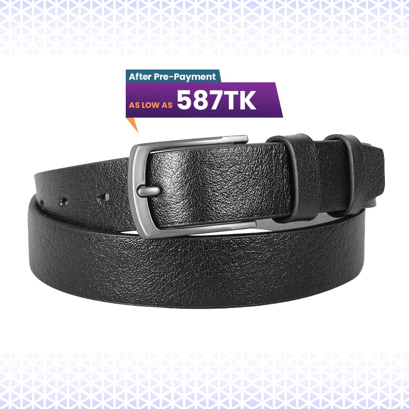 Classic Black Leather Belt For Men SB-B210