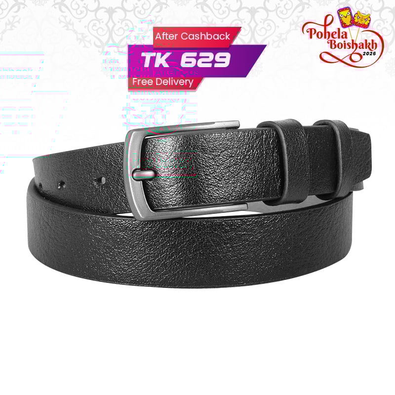 Classic Black Leather Belt For Men SB-B210