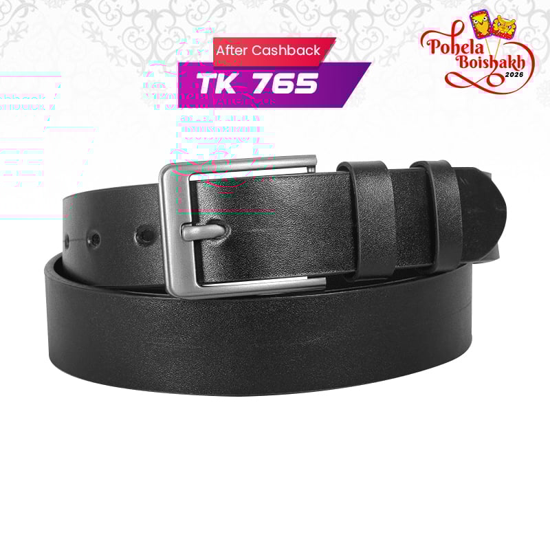 Classic Black Leather Belt For Men SB-B213