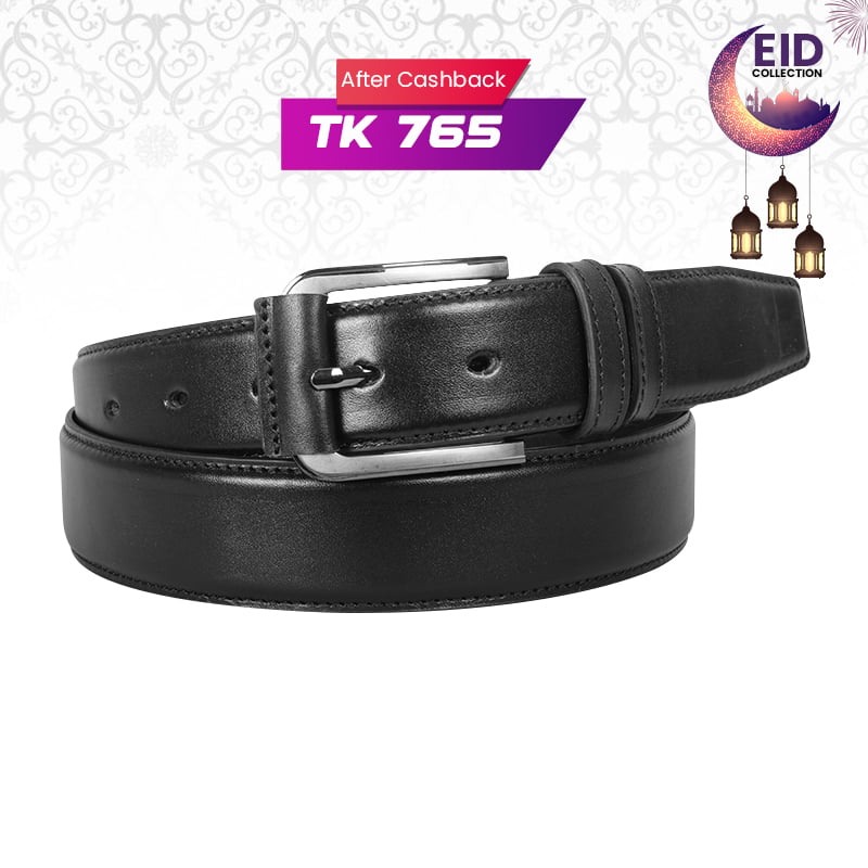 Classic Black Leather Belt For Men SB-B216