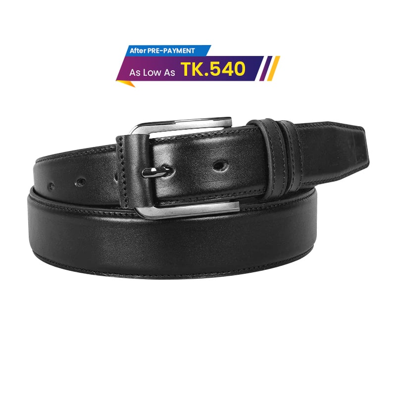 Classic Black Leather Belt For Men SB-B216
