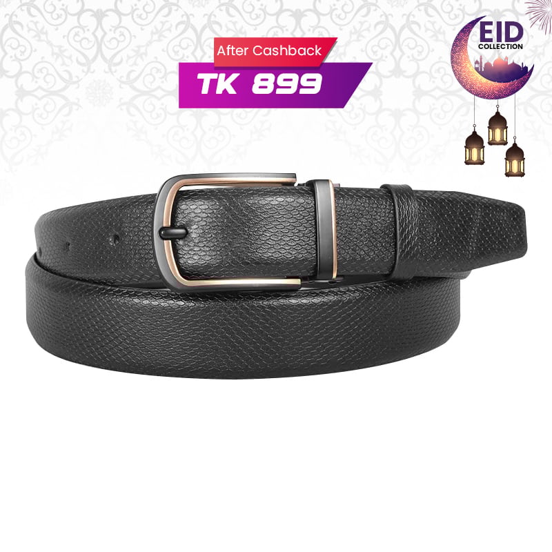 Classic Black Leather Belt For Men SB-B221