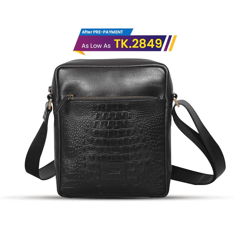 Crocodile Texture Leather Messenger Bag SB-MB78