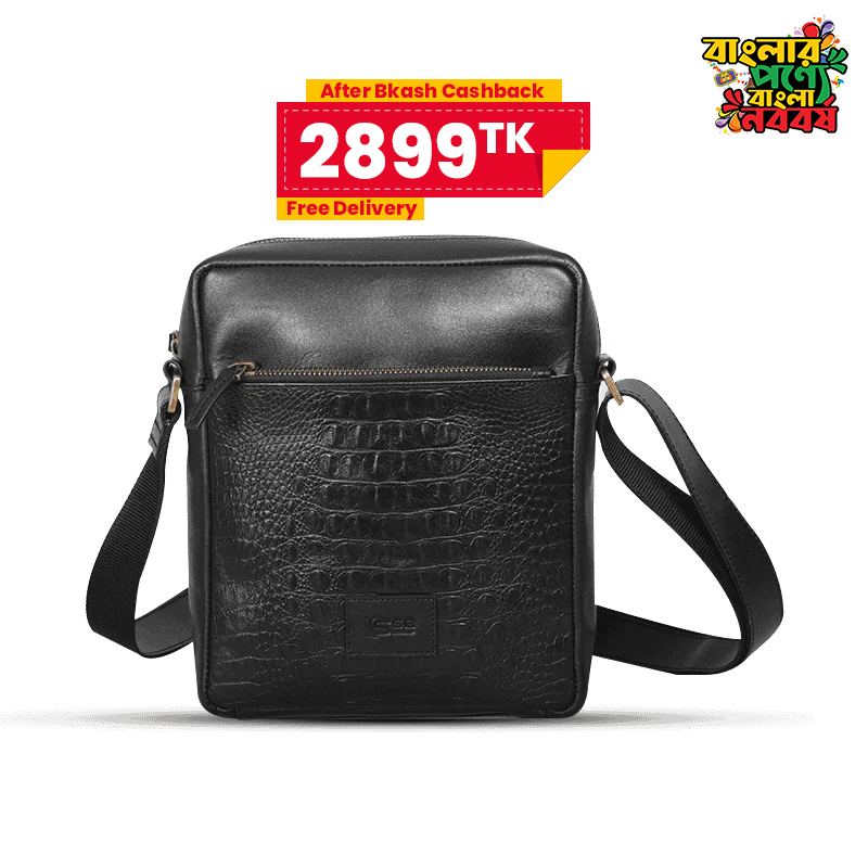 Crocodile Texture Leather Messenger Bag SB-MB78