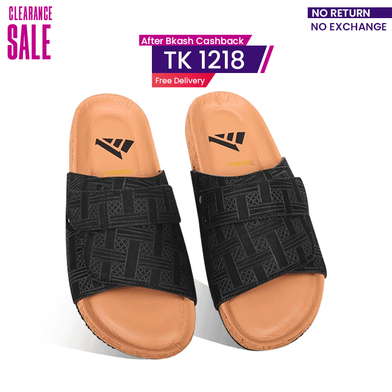 Textured Pattern Slide Sandal For Men MF14