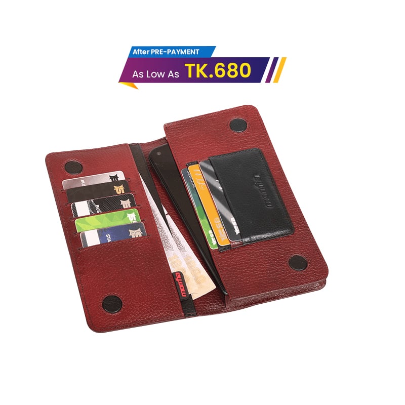 Monfia Leather Long Wallet-MFW03