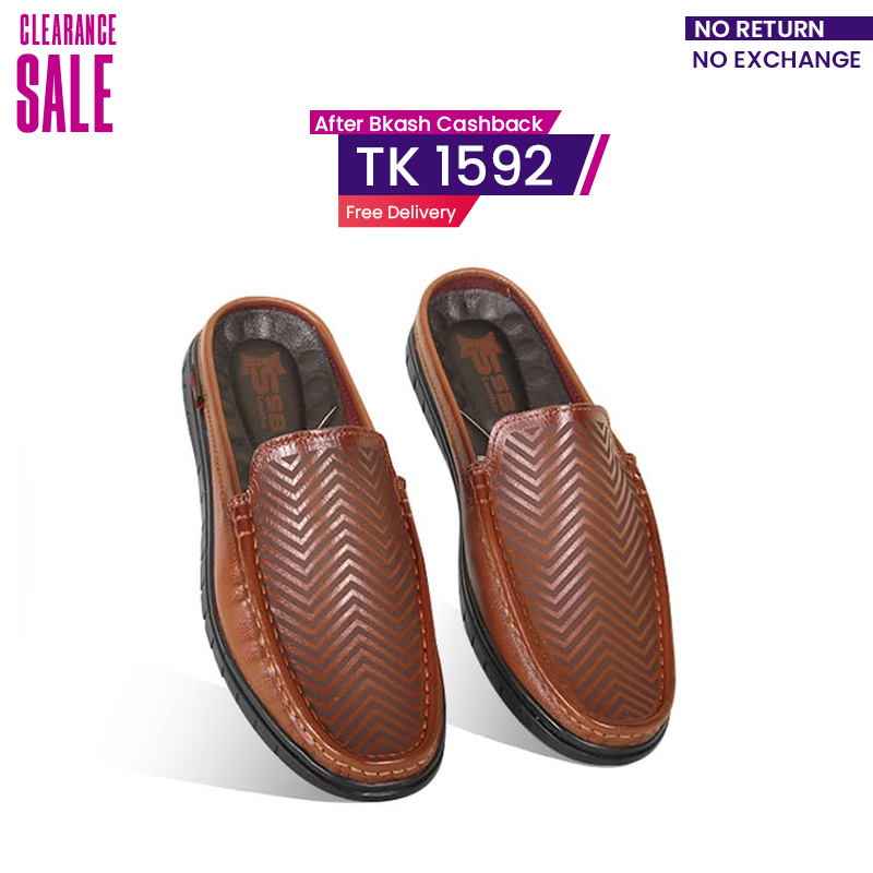 Laser Cut Design Leather Half Loafer For Men SB-S1000