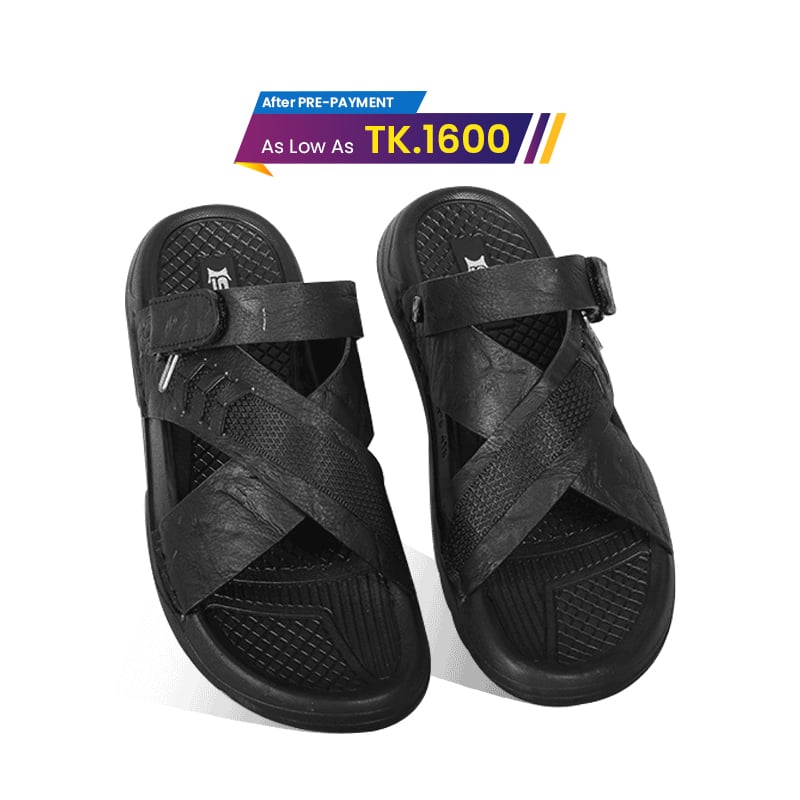 Nubuck Leather Crisscross Strap Sandal SB-S1052