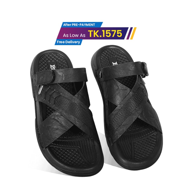 Nubuck Leather Crisscross Strap Sandal SB-S1052