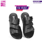 Black Weaved Design Sandal For Men SB-S1072
