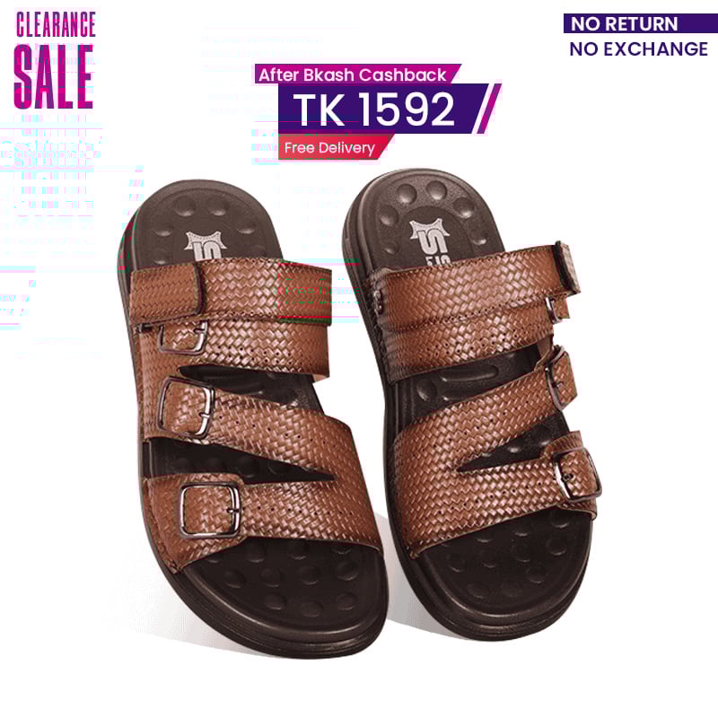 Antique Brown Weaved Design Sandal For Men SB-S1073
