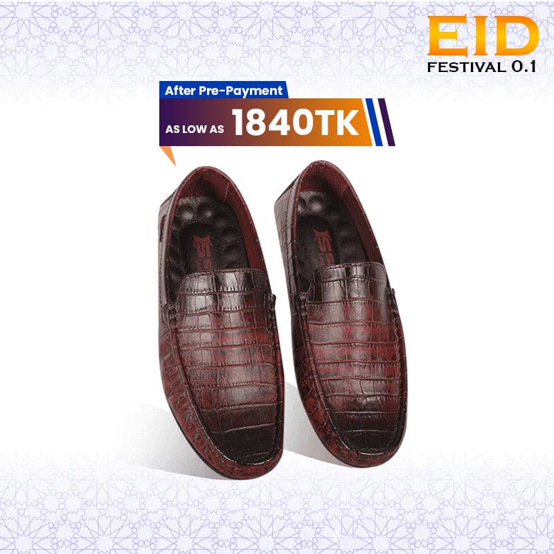 Crocodile Pattern Leather Loafer SB-S1085