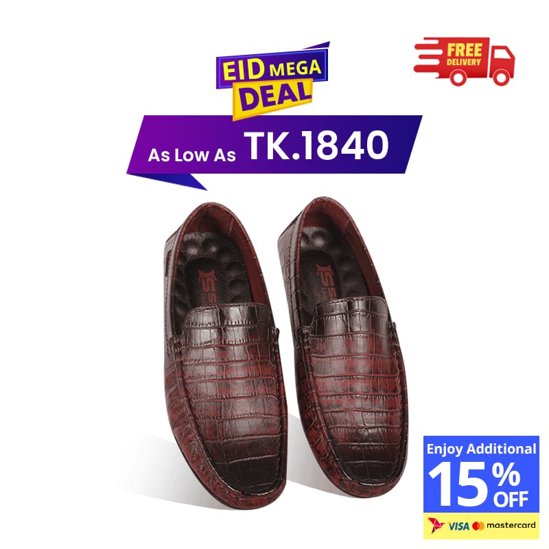 Crocodile Pattern Leather Loafer SB-S1085