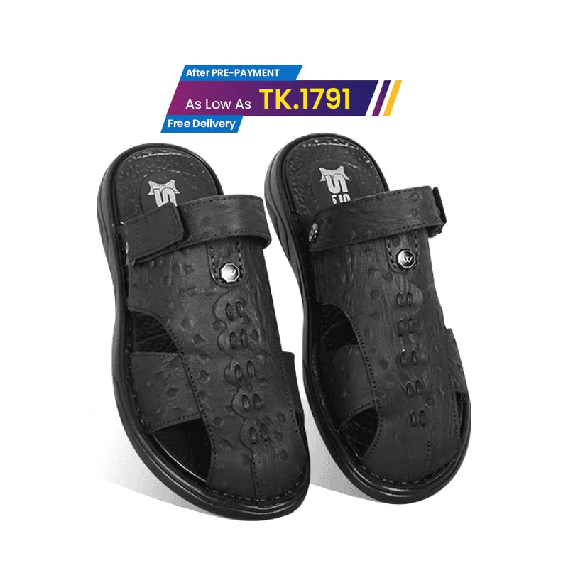 Textured Leather Sandal For Men SB-S1089