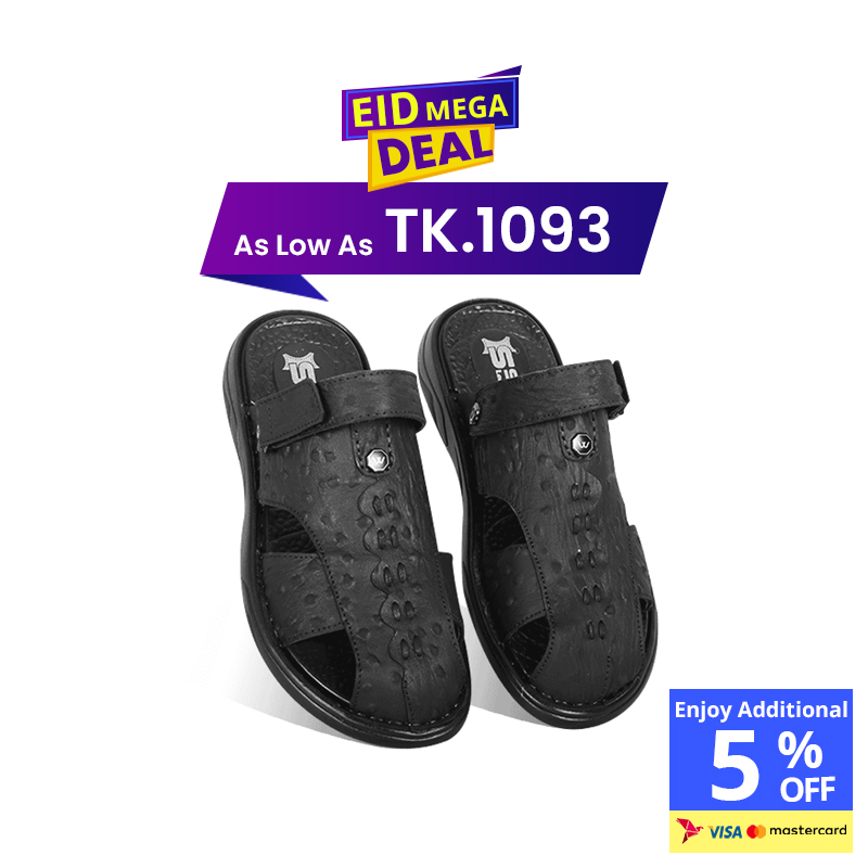Textured Leather Sandal For Men SB-S1089