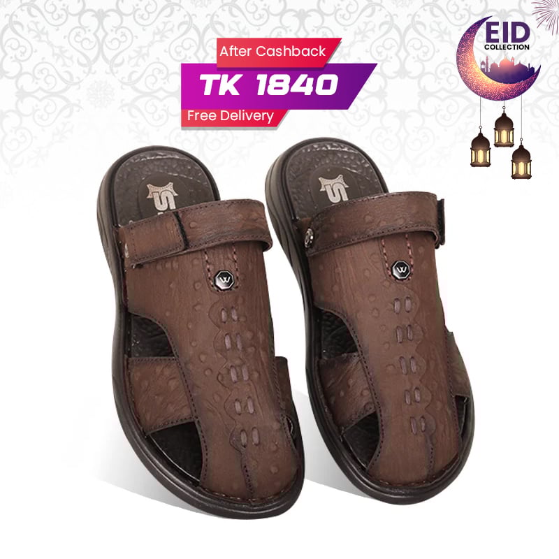 Textured Leather Sandal For Men SB-S1090