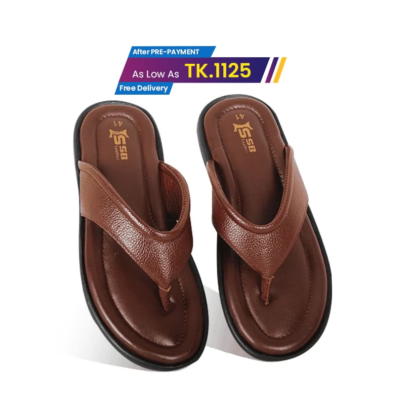 Classic Chocolate Genuine Leather Sandal SB-S1096