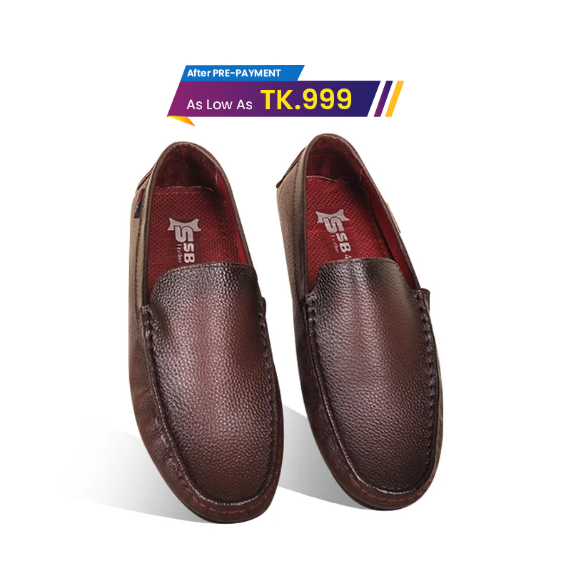 Antique Dark Brown Leather Loafer For Men SB-S1104