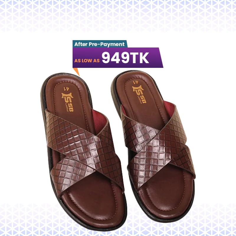 Crisscross Strap Leather Sandal For Men SB-S1106