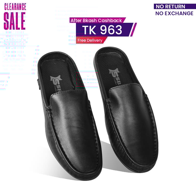 Classic Plain Leather Half Shoes For Men SB-S913