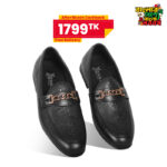 Classic Black Textured Leather Tassel Shoes For Men SB-S928