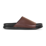 Chocolate Leather Slide Sandal For Men SB-S1101