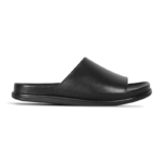 Black Leather Slide Sandal For Men SB-S1100