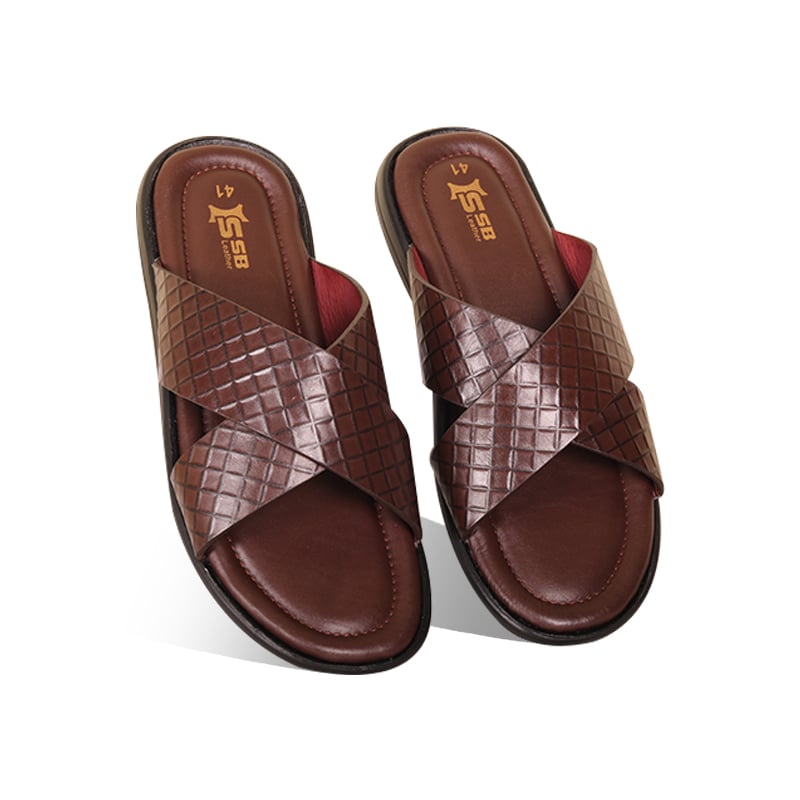 Crisscross Strap Leather Sandal For Men SB-S1106