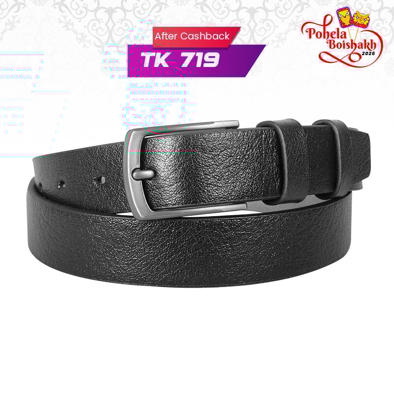 Classic Black Leather Belt For Men SB-B210